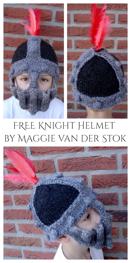Knit Knight Helmet Free Knitting Patterns
