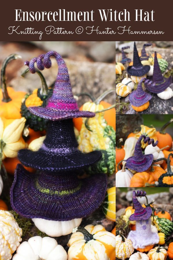 Ensorcellment Witch Hat Knitting Pattern