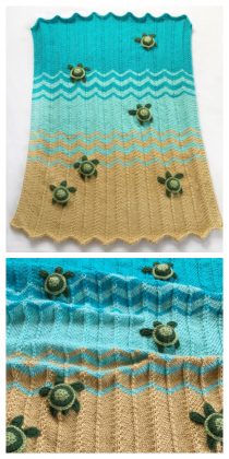 Sea Turtle Blanket Knitting Pattern - Knitting Pattern