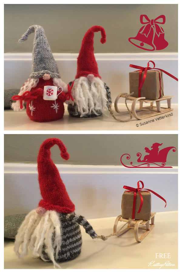 Amigurumi Christmas Gnomies Free Knitting Patterns