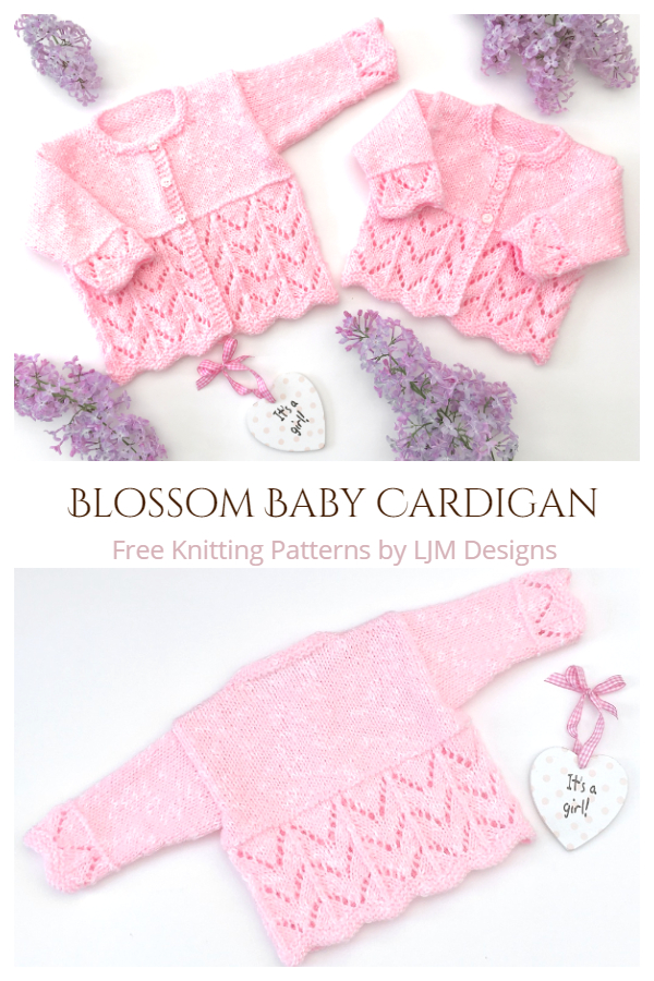 Blossom Baby Cardigan Free Knitting Pattern