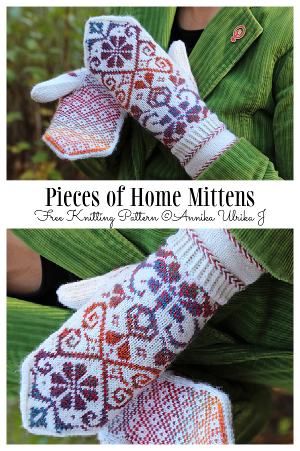 Pieces of Home Mittens Free Knitting Patterns