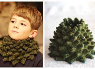Knit Christmas Tree Cowl Free Knitting Pattern