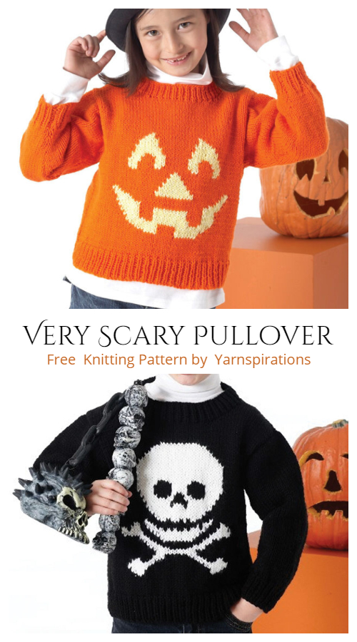 8 Halloween Pullover Sweater Free Knitting Patterns & Paid Knitting