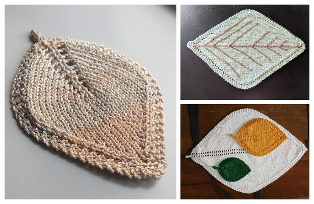 Leaf Placemat Free Knitting Patterns