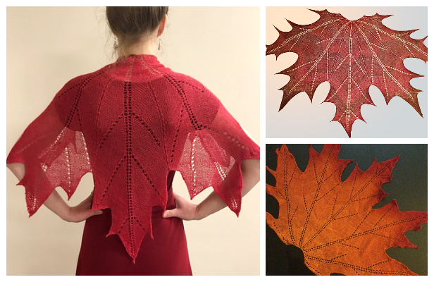 Maple Leaf Shawl Knitting Pattern