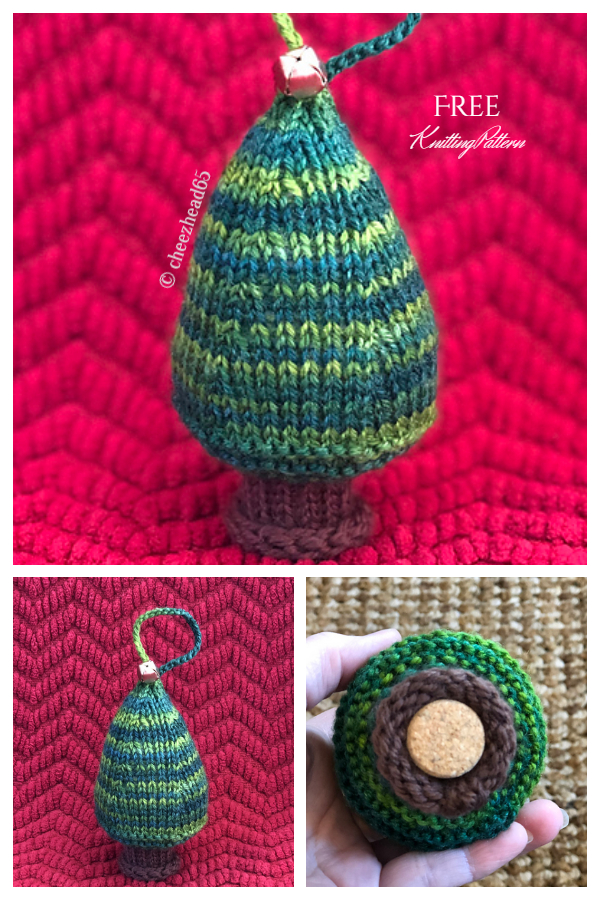 3D Christmas Cork Tree Free Knitting Patterns