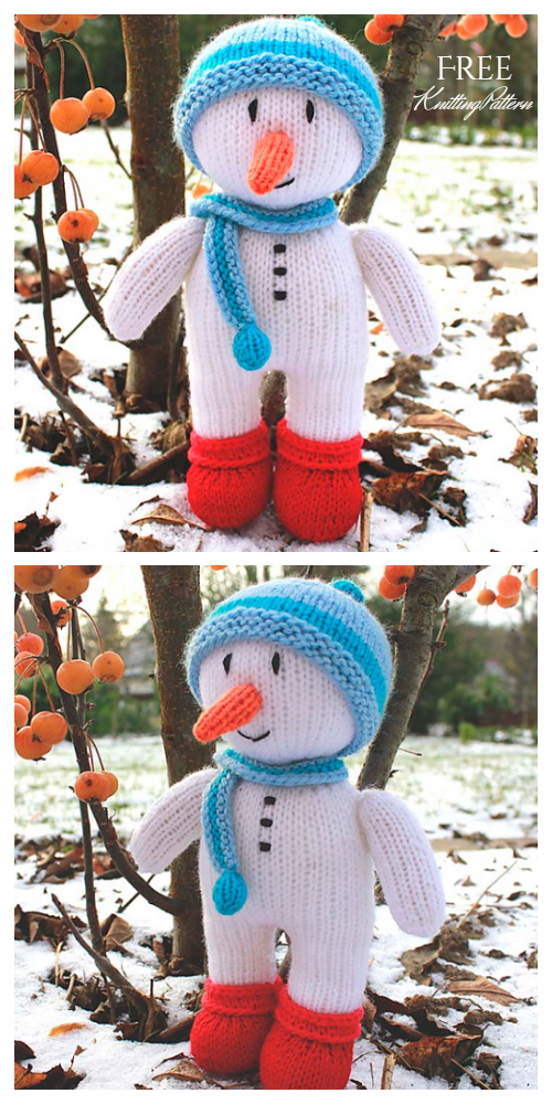 Amigurumi Toybox Snowman Free Knitting Patterns + Video