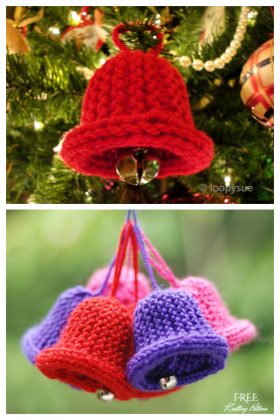 7 Christmas Bell Ornament Free Knitting Patterns & Paid - Knitting Pattern