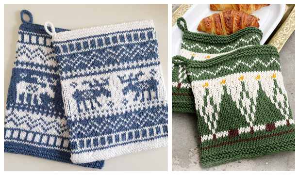 Christmas Potholder Free Knitting Patterns - Knitting Pattern