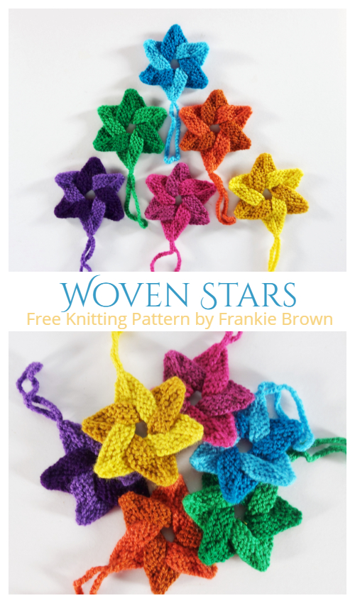 Christmas Woven Stars Free Knitting Patterns