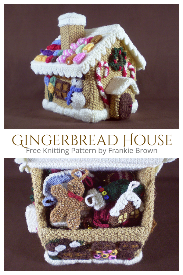 Knit Gingerbread House Free Knitting Patterns