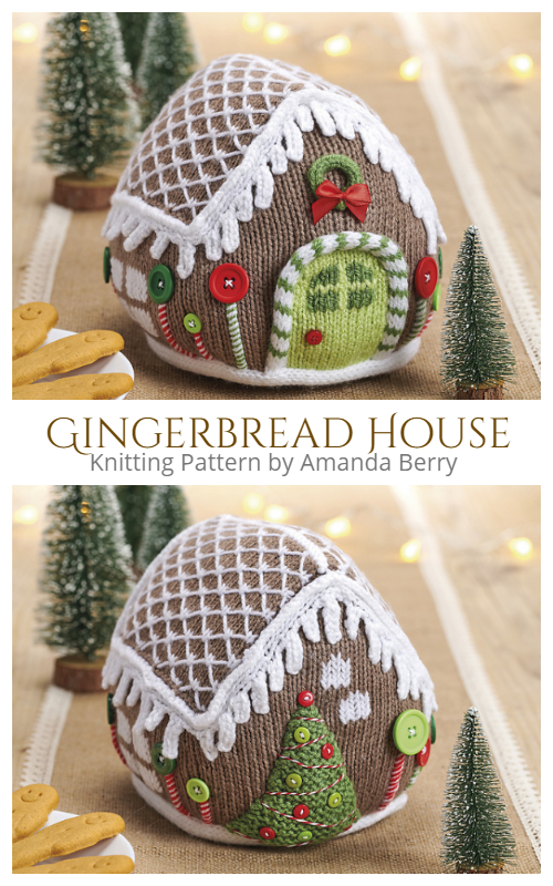 Knit Gingerbread House Knitting Patterns