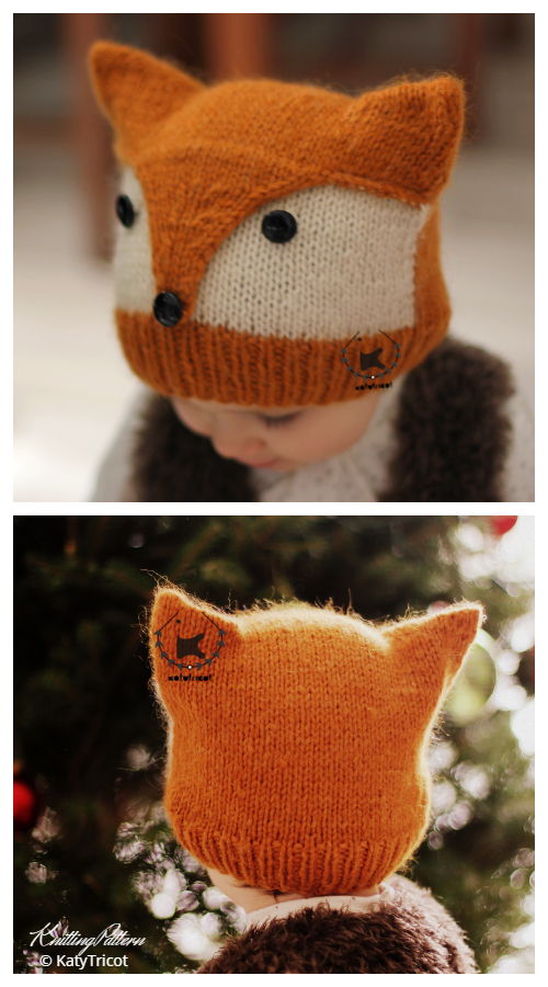 Knit Fox Hat Knitting Patterns