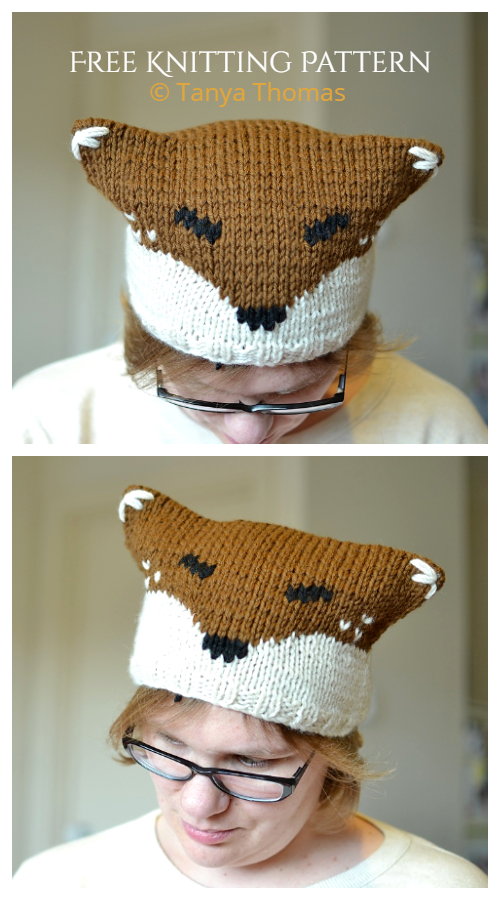 Knit Fox Hat Free Knitting Patterns