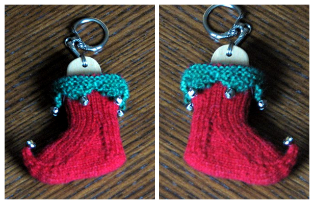 Mini Elf Sock Ornament Free Knitting Pattern - Knitting Pattern