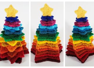 Knit Stacking Stars Christmas Tree Free Knitting Pattern