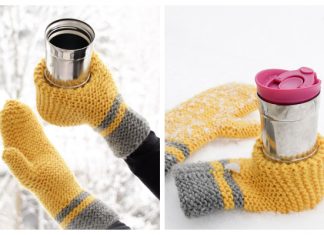 Cup Cozy Mittens Free Knitting Patterns