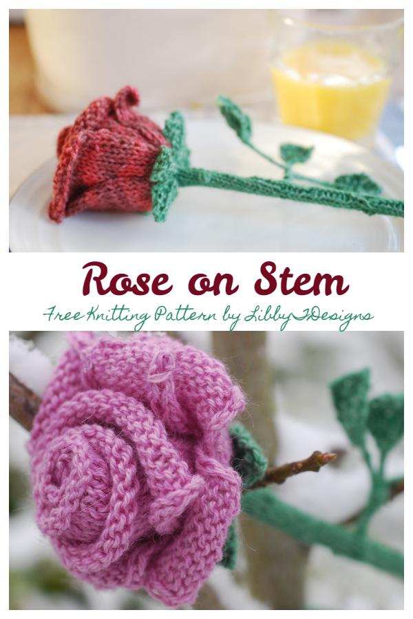 3D Rose Rose Flower Bouquet Free Knitting Patterns