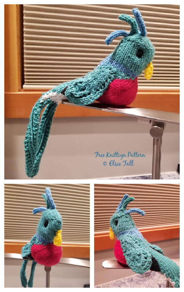 Amigurumi Quetzal Bird Free Knitting Pattern