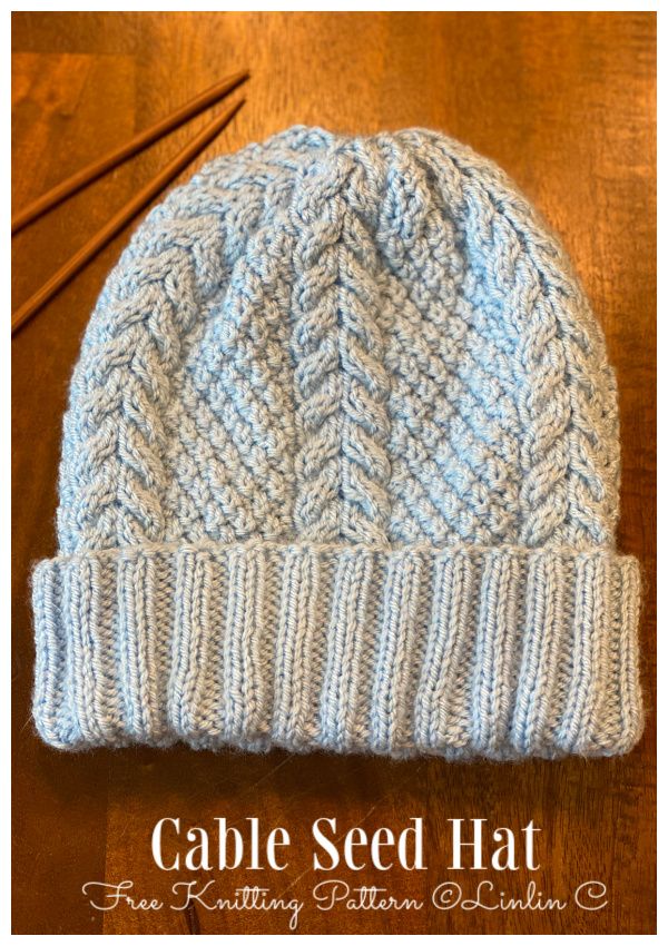 Cable Seed Hat Free Knitting Pattern