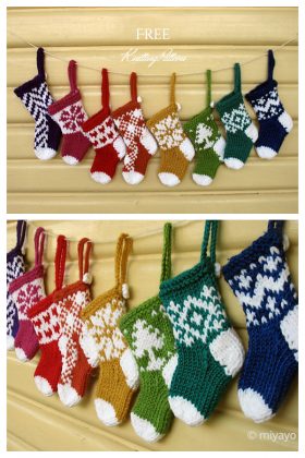 12 Christmas Garland Free Knitting Patterns - Knitting Pattern