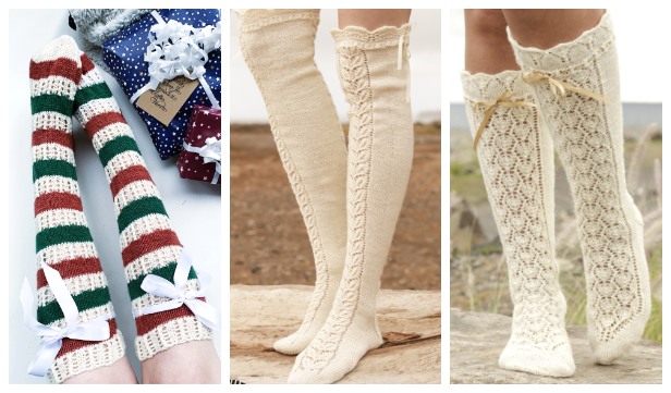 Knee High Socks Free Knitting Patterns - Knitting Pattern