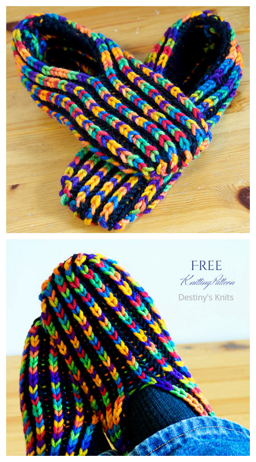 Knit Uberib Slippers Free Knitting Pattern