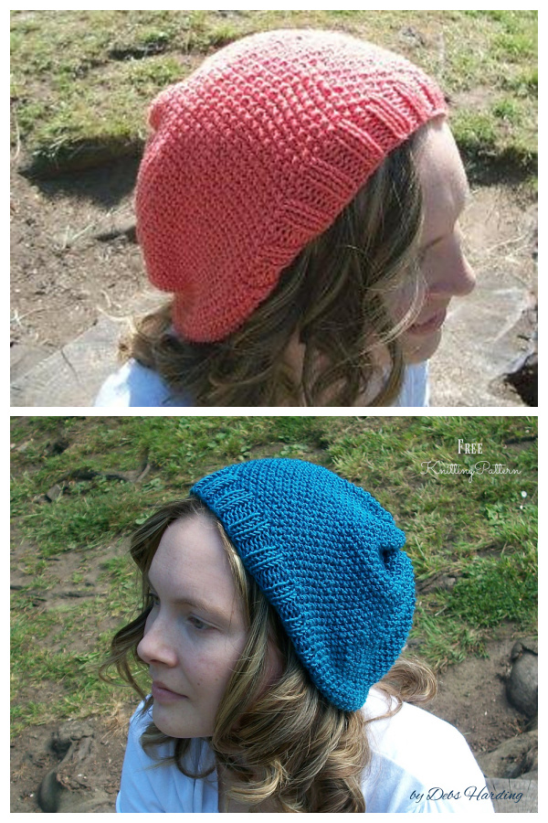 Moss / Seed Stitch Slouch hat 