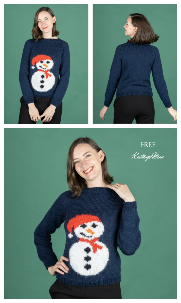 Juliet Snowman Sweater Free Knitting Patterns