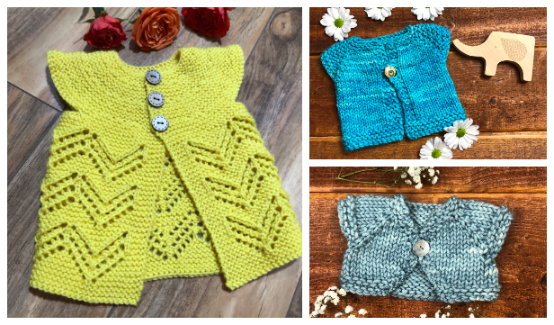 Seamless Knit Baby Sweater Dress FREE Knitting Pattern