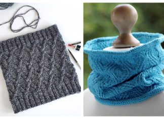 Knit Diamond Cable Cowl Free Knitting Patterns