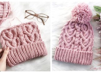 Cable Heart Hat Free Knitting Pattern & Paid