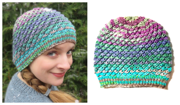 Multicolor Yarn Hat Knitting Pattern