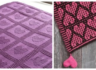 Valentine Heart Blanket Free Knitting Patterns