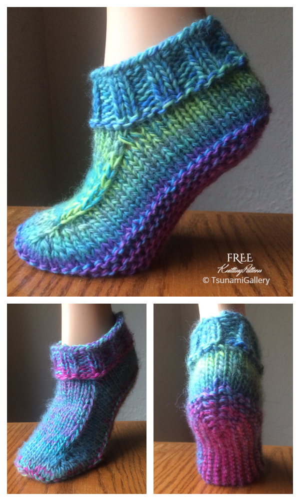 Biscotte's Non-Felted Slippers Free Knitting Patterns