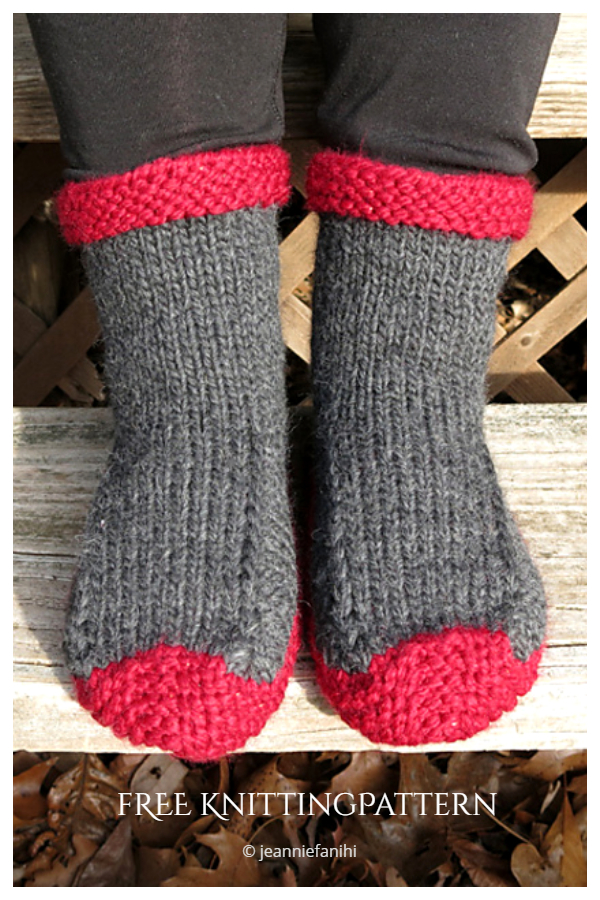 Magic Loop Non-Felted Slippers Free Knitting Patterns