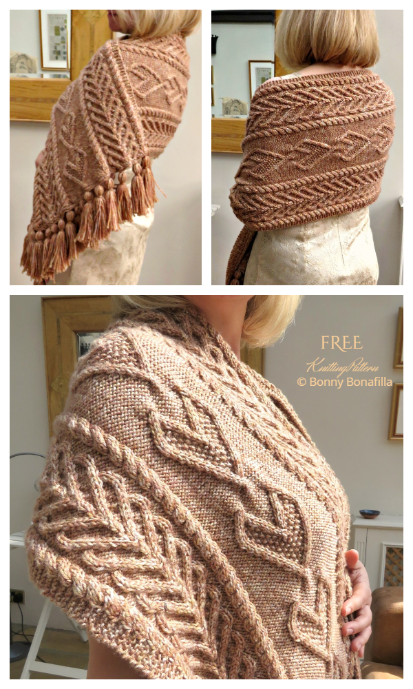 Queen of Hearts Stole Wrap Shawl Free Knitting Pattern