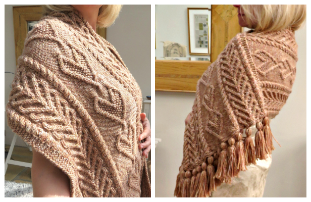 Queen of Hearts Stole Wrap Shawl Free Knitting Pattern