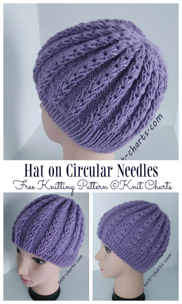 Ribbed Hat on Circular Needle Free Knitting Pattern
