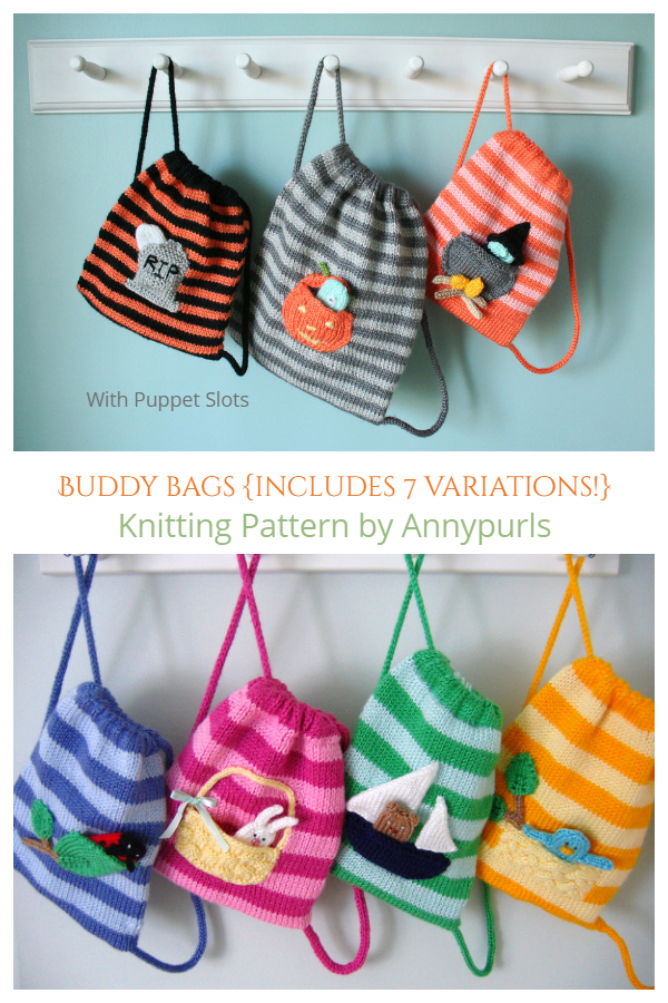 Fun Kids Buddy Bags Knitting Pattern