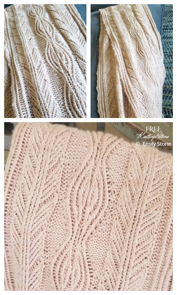 Knit Leaf Cable Dura Europos Scarf Free Knitting Patterns