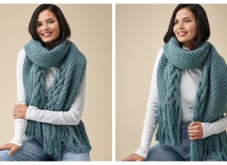 Knit Cable Scarf Free Knitting Patterns
