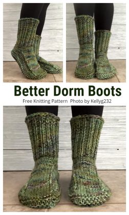 Knit Better Dorm Boots Free Knitting Patterns - Knitting Pattern