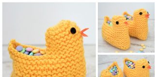 Easter Chick Basket Free Knitting Pattern