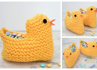 Easter Chick Basket Free Knitting Pattern