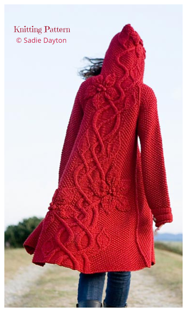 Knit Sylvi Flower Coat Knitting Pattern