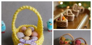 Mini Easter Basket Free Knitting Patterns