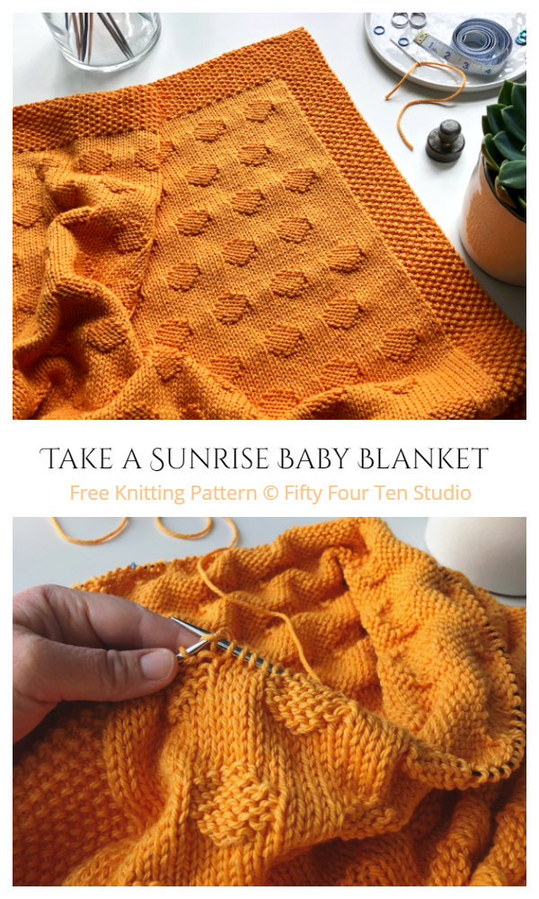 Take a Sunrise Baby Blanket Free Knitting Pattern