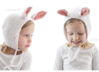 Baby Bunny Bonnet Free Knitting Pattern